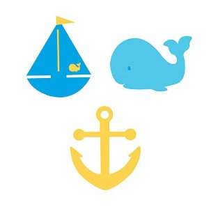  Sailboat Whale and Ancho Felt Cutouts Package of 3 Toys 