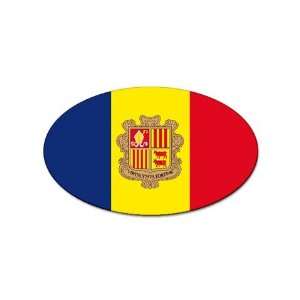  Andorra Flag oval sticker 