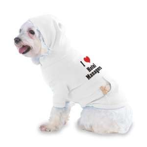  I Love/Heart Hotel Managers Hooded T Shirt for Dog or Cat 