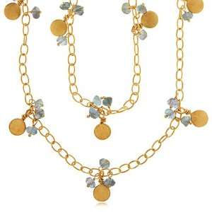  Labradorite & Vermeil Oval Link Necklace: Jewelry