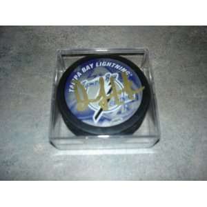  Dave Andreychuk Autographed Tampa Bay Lightning Puck w 