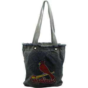 MLB St. Louis Cardinals Ladies Vintage Shopper Bag   Navy Blue  