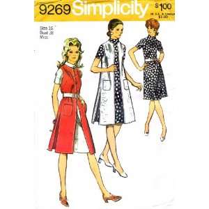  Simplicity 9269 Vintage Sewing Pattern Womens Dress & Vest 