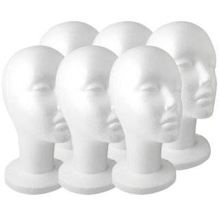 Pack) Styrofoam Model Heads w/ Stabili Base Design by 3rd Power 