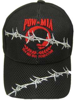 POW MIA BARB WIRE ARMY NAVY AIR FORCE MARINES USCG HAT  
