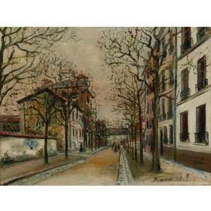   Oil Reproduction   Maurice Utrillo   32 x 32 inches   Villejuif street