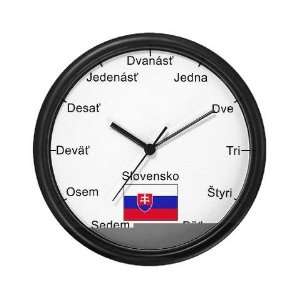  Slovak Language Flag Wall Clock by 