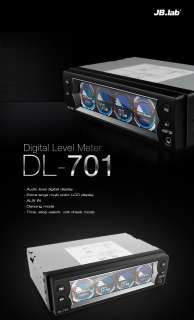   DL701   Car Audio Digital Level Meter display Aux Time Stop watch Volt