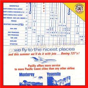   AIRLINES 1966 AIRLINE TIMETABLE SCHEDULE + AIRLINE F 27 TICKET JACKET
