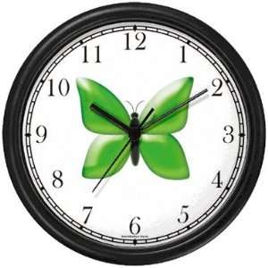  Green Butterfly   JP Animal Wall Clock by WatchBuddy 