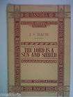 vocal score BACH the lord is a sun and shield Novello