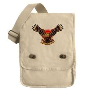  Messenger Field Bag Khaki Tattoo Eagle Freedom On Sunset 