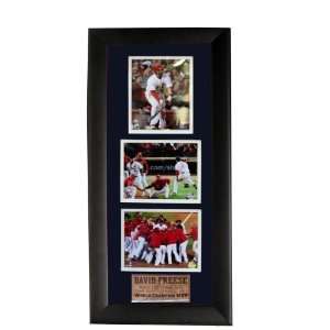 2011 World Series MVP David Freese 15x35 3 Photo Frame   Framed MLB 