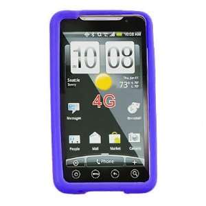  HTC EVO 4G SILICONE CASE PURPLE Cell Phones & Accessories