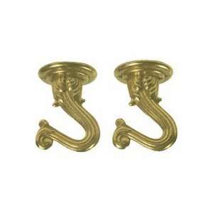  Ceiling Hook DOUBLE SWAG HOOK KIT   BRASS FINISH