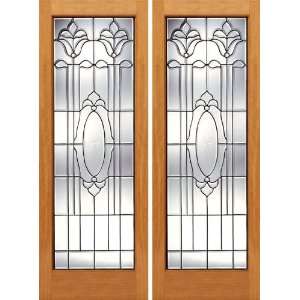   x80 (5 4x6 8) Pair of Full Beveled Glass Doors with Unique Design