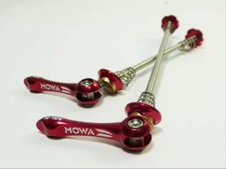 MOWA ARL M MTB Titanium Quick Releases QR/Skewers/Red  