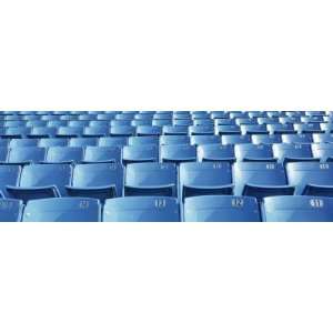 Empty Blue Seats in a Stadium, Soldier Field, Chicago, Illinois, USA 
