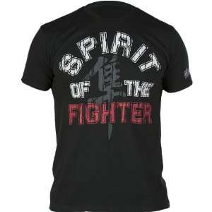   MMA Spirit of the Fighter T Shirts/Tee   Black