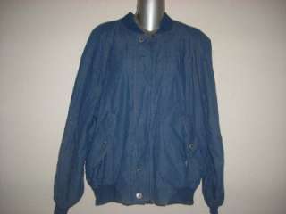Womans Vintage BLUE WILLIS Denim Bomber Jacket Size M L Nice  