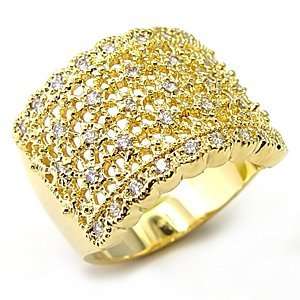   Antique CZ Rings   Gold Version Victorian Pave CZ Right Hand Ring