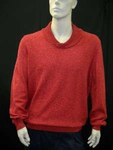 NWT MALO Mens Red Knit Cashmere Blend Sweater sz 52 L  