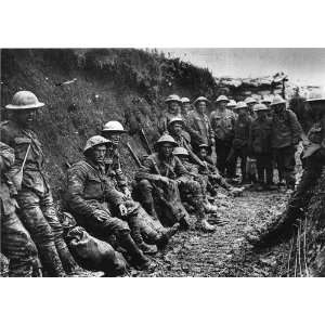 Royal Irish Rifles Pause During the Battle of the Somme 1916 8 1/2 X 