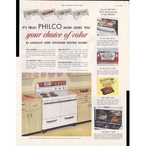 Philco Double Oven Electric Range 1953 Original Vintage 