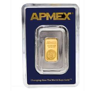  1 gram APMEX Gold Bar .9999 Fine (in Assay/Tamper Evident 