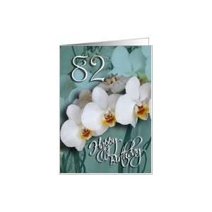  82nd Happy Birthday   White Orchid Card: Toys & Games