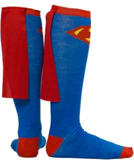 Superman Socks Knee High w/ CAPE design LICENSED  