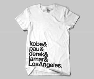 Kobe & Pau & Derek & Lamar & Los Angeles Lakers T Shirt  