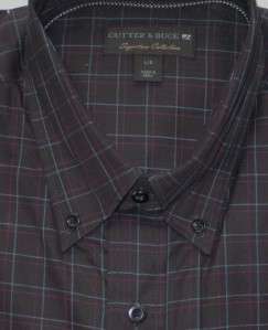 NWT Mens Cutter Buck L/S all cotton sport shirt Size L  