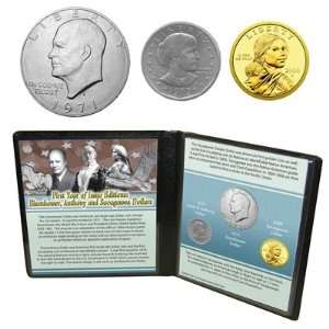  First Eisenhower, Anthony, and Sacagawea Dollars 