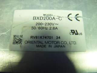 Oriental Vexta Brushless DC Motor Driver BXD200A C  