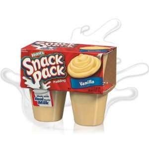 Hunts Snack Pack Vanilla Pudding  Grocery & Gourmet Food