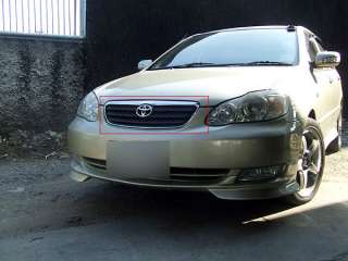 TOYOTA ALTIS COROLLA 04 07 FRONT GRILL ABS MATTE BLACK  