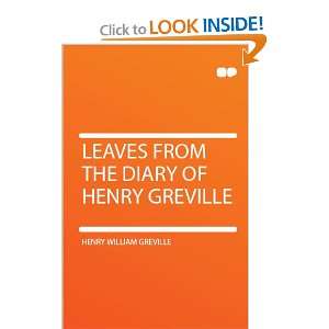   Leaves From the Diary of Henry Greville Henry William Greville Books