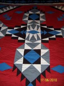 NAVAJO PATTERN HAND MADE QUILT YEIS King Queen Full  