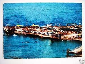 Lebanon Lebanese old postcard Beirut Long beach 70s  