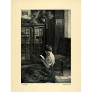  1911 Print Love Story Thomas King Hanna Book Reading Young 