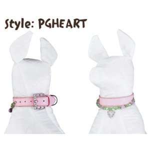 Pink Dog/Pet Collar with Heart Pendant and Matching Leash 