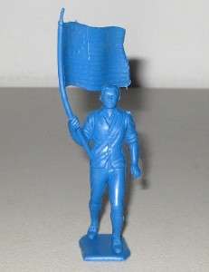 Marx 1950s American Revolutionary War Soldier Flat Blue #5 Campbell SP 