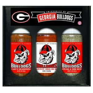   Pack GEORGIA Bulldogs Boxed Set of 3 (Cajun Seas,Stk/Rib Rub, BBQ Rub