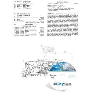  NEW Patent CD for WELDING APPARATUS 