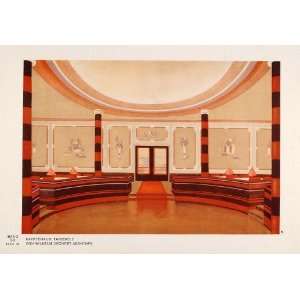  1930 Art Deco Interior Design Dance Hall Floor Litho 