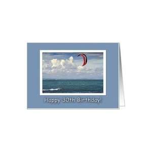  Kite surfing   Happy 30th Birthday Card Toys & Games