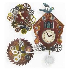 Jolees Steampunk Coo Coo Clock Dimensional Stickers 