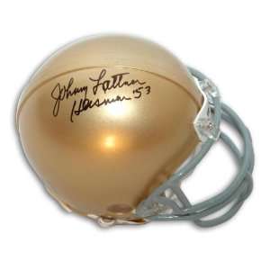   Lattner Notre Dame Mini Helmet Inscribed Heisman 53: Sports & Outdoors