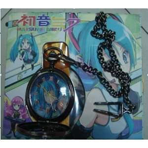  Miku Hatsune Japanese Anime Pocket Watch with chain 